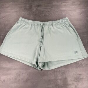 New Balance Shorts Mens 2XL‎ Mint Green Cotton Fleece Swepant 5" Inseam Gym